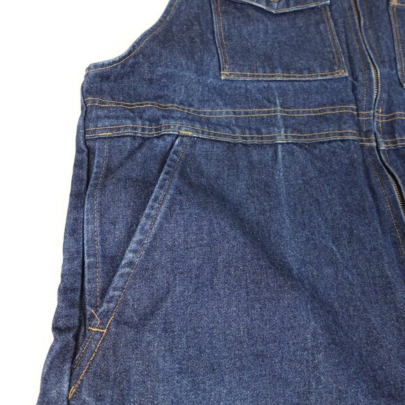 Hammill Heavy Denim Overalls Men's 50R (50x30) 100% Cotton Dark Wash Work Wear - Picture 8 of 13